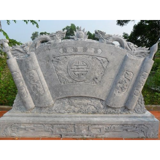 Cuốn thư đá chấn phong thủy đẹp