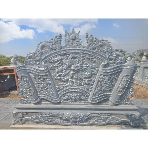Cuốn thư đá chấn phong thủy đẹp