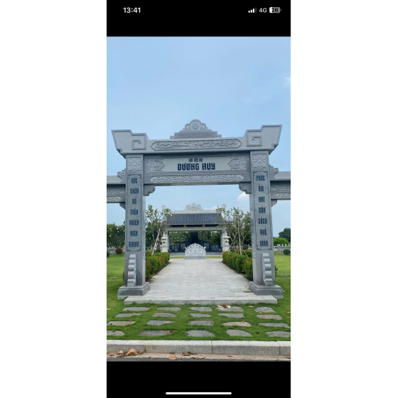 Stone gate, three-entrance gate