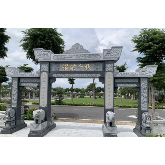 Stone gate, three-entrance gate