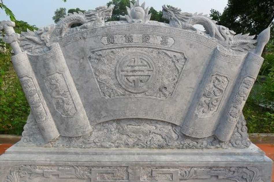 Cuốn thư đá chấn phong thủy đẹp